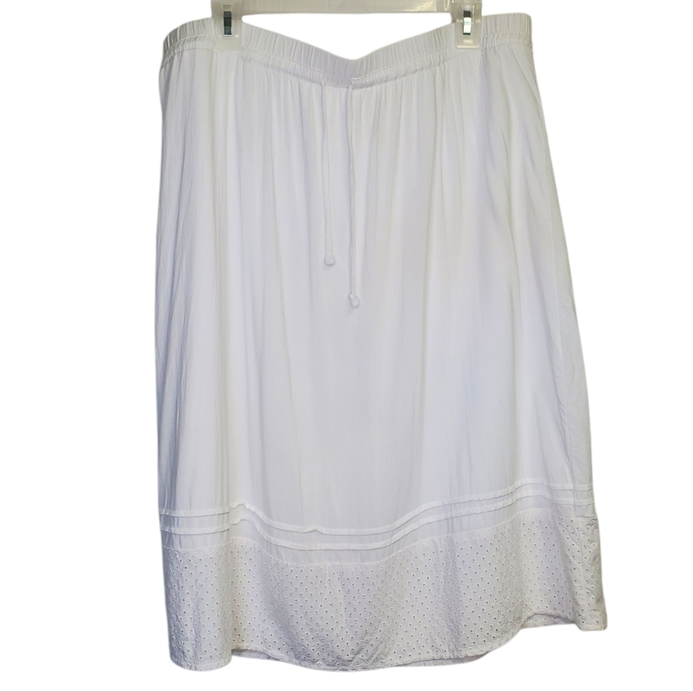 Faded Glory Women's Midi White Skirt Size XL(16-18)